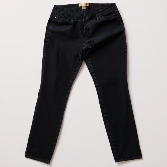 Michael MICHAEL KORS Womens Black Stretch Skinny Jeans Size 4 - Picture 1 of 16